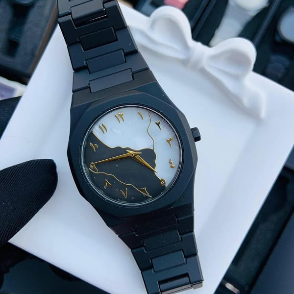 Black Arabic Aura Watch High Quality Sicon Fiverr Body Premium Watch